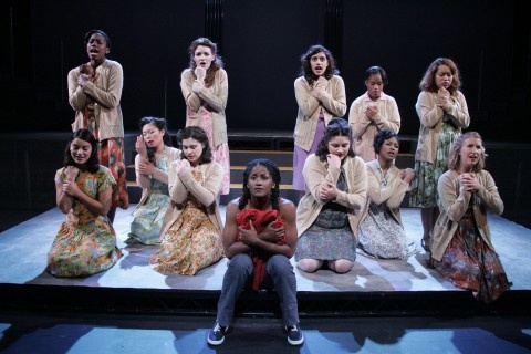 Bahni Turpin, center, with some of the cast of 'Demeter in the City' at REDCAT. Photo by Michael Lamont