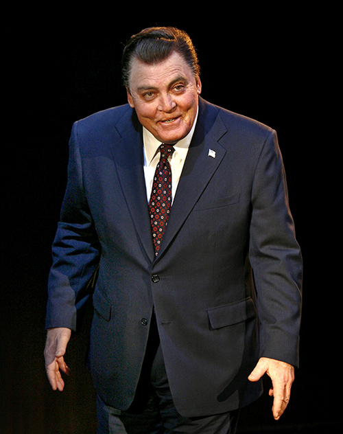Stacy Keach as Richard Nixon in “Frost/Nixon” at the Ahmanson Theatre. Photo by Carol Rosegg