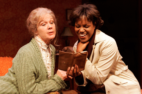 Linda Gehringer and Toi Perkins in Julia Cho's The Piano Teacher at South Coast Repertory