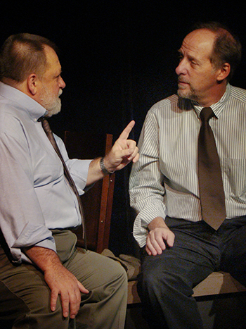 Paul Linke and Tony Pasqualini in Pasqualini's 'Loyalties' at Pacific Resident Theatre. Photo by Norman Scott