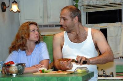 Libby West and Thomas Fiscella in 'Frankie and Johnny in the Clare de Lune' at Long Beach International City Theatre