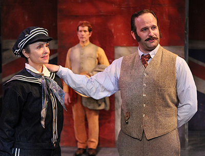 Gigi Bermingham, John Allee and Adam J. Smith in 'Cloud 9' at Antaeus Theatre Company. Photo by Karianne Flaathen