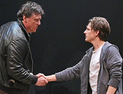 Illa Volok and Seamus Mulcahy in Jesse Eisenberg's 'The Revisionist' at Wallis Annenberg Center for the Arts. Photo by Kevin Parry
