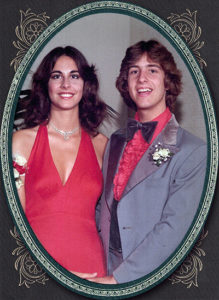 Diane King and Mark Rucker at Newport Harbor High School's 1977 Senior Prom