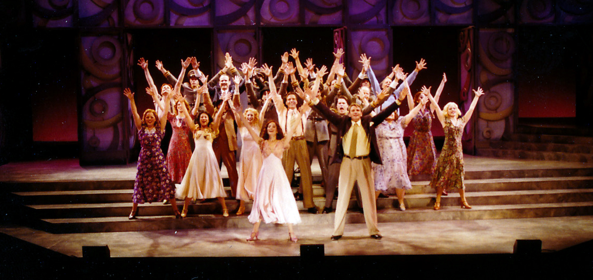 The rousing finale to Mark Rucker's Curtain Call for 'Much Ado About Nothing' at South Coast Repertory, 2001