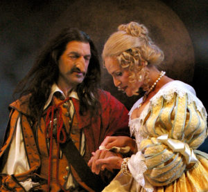 Mark Harelik and Susannah Schulman in SCR's 'Cyrano' (2004). Photo by Ken Howard
