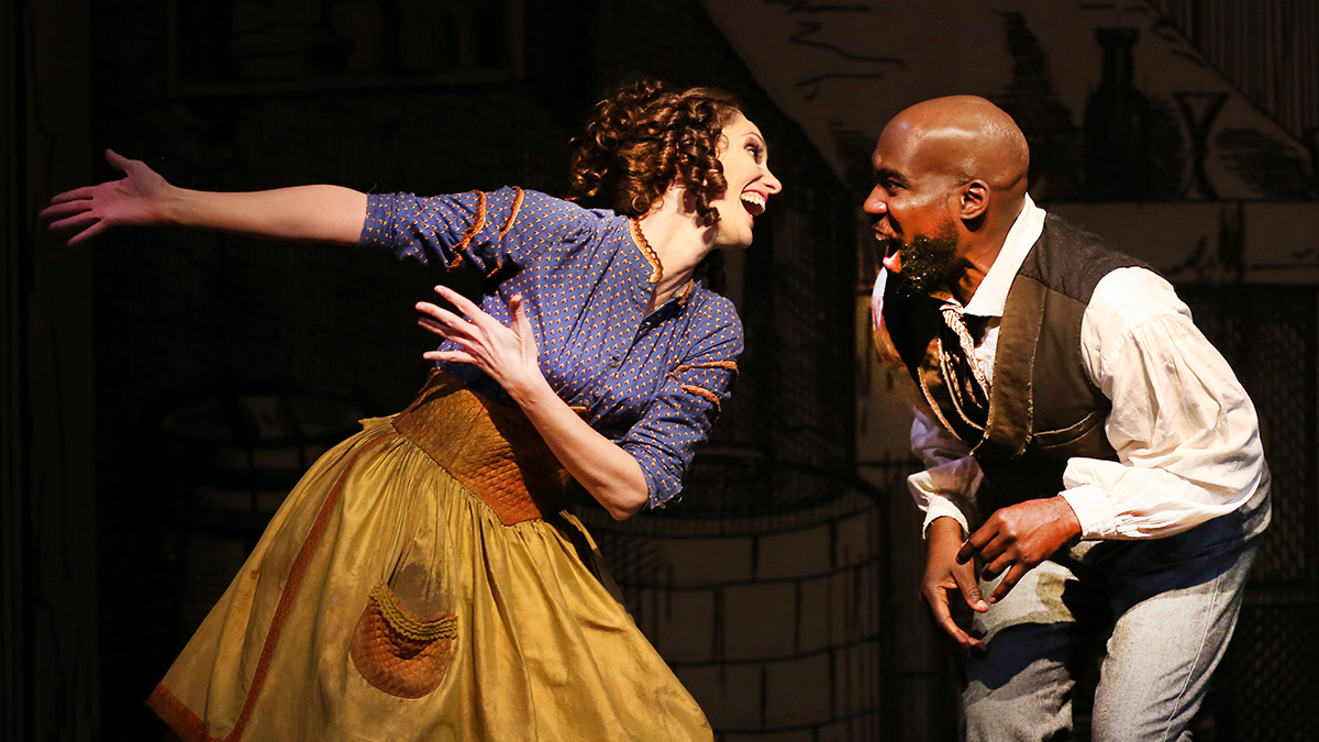 Jamey Hood and David St. Louis in SCR's 'Sweeney Todd,' photo by Jordan Kubat