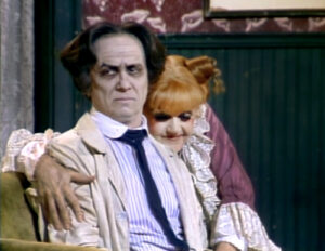 George Hearn and Angela Lansbury in "Sweeney Todd," circa 1989