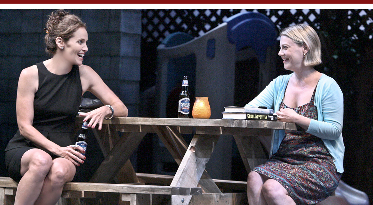 Amy Brenneman and Beth Dixon in 'Rapture, Blister, Burn' at the Geffen Playhouse, photo by Michael Lamont