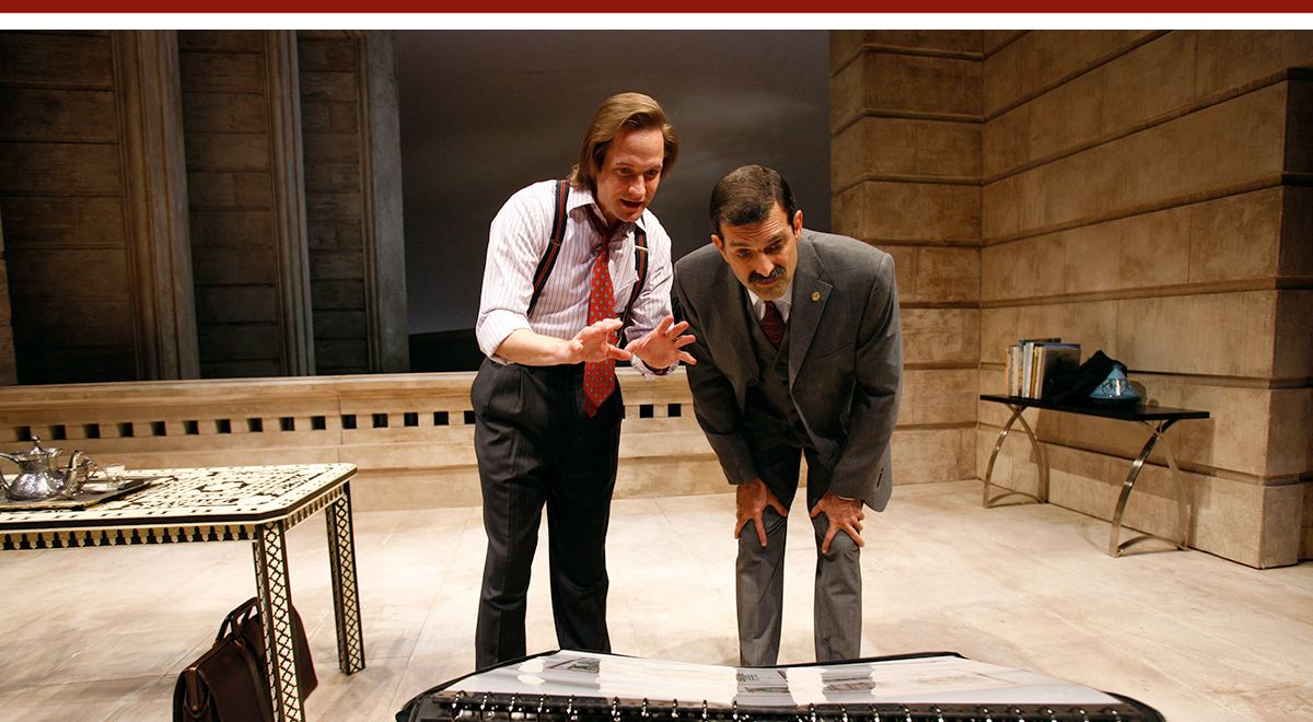 Matt Letscher and Mark Harelik in Howard Korder's 'In a Garden' at South Coast Repertory. Photo by Henry DiRocco