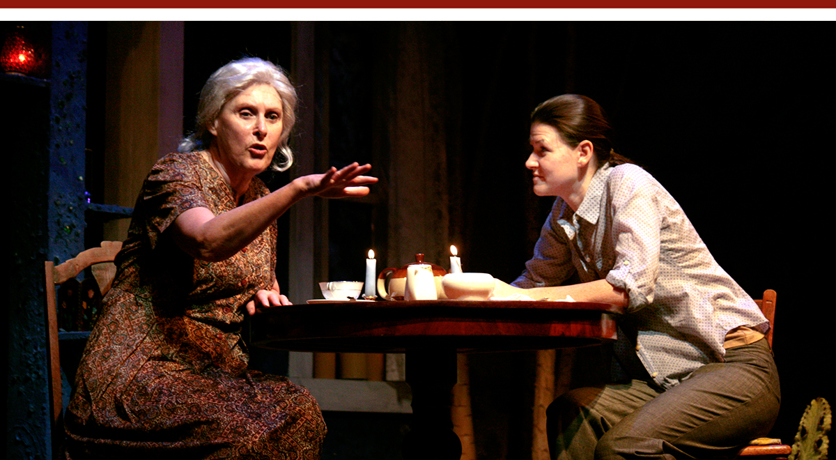 Kandis Chappell and Amanda Sitton in 'The Road to Mecca' at San Diego Rep. Photo by Daren Scott