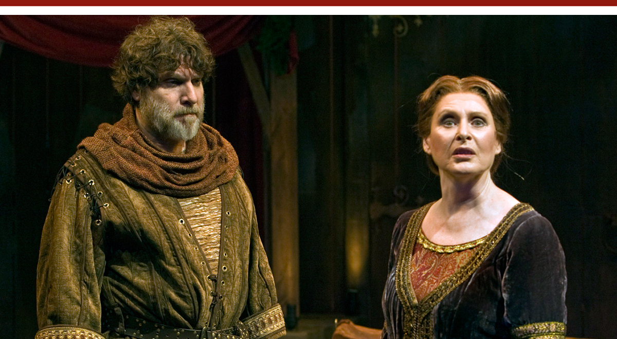 Marco Barricelli and Kandis Chappell in 'The Lion in Winter' at Shakespeare Santa Cruz. Photo by rr jones