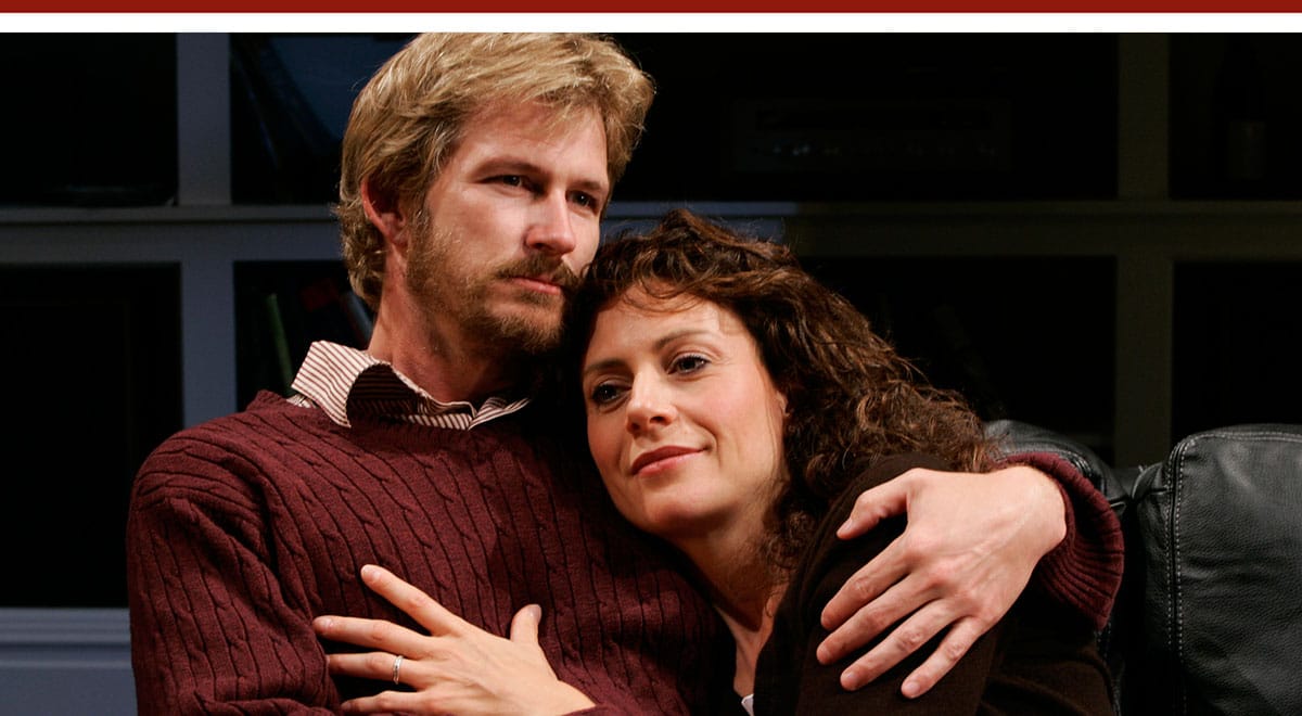 Bill Brochtrup and Natacha Roi in The Real Thing" at South Coast Repertory. Photo by Henry DiRocco